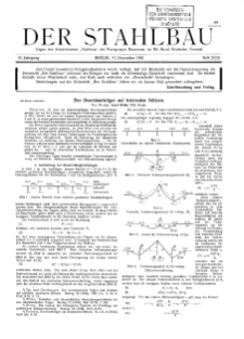 Der Stahlbau : Beilage zur Zeitschrift Die Bautechnik Jg. 15 H. 25-26 (1942)