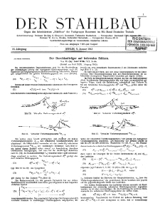 Der Stahlbau : Beilage zur Zeitschrift Die Bautechnik Jg. 16 H. 1-3 (1943)