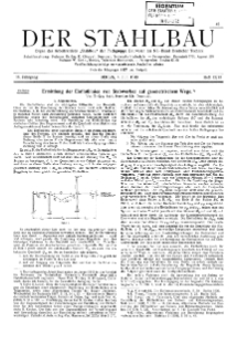 Der Stahlbau : Beilage zur Zeitschrift Die Bautechnik Jg. 16 H. 12-13 (1943)