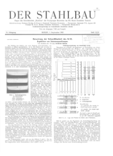 Der Stahlbau : Beilage zur Zeitschrift Die Bautechnik Jg. 16 H. 19-20 (1943)