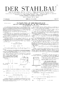 Der Stahlbau : Beilage zur Zeitschrift Die Bautechnik Jg. 17 H. 5-7 (1944)