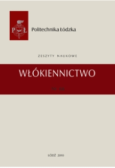 Zeszyty Naukowe. Włókiennictwo nr 66 (2010)