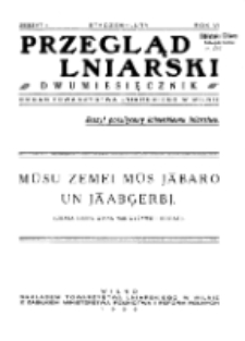 Przegląd Lniarski : kwartalnik : organ Towarzystwa Lniarskiego w Wilnie R. 6 z. 1 (1935)