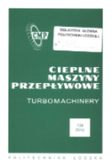 Zeszyty Naukowe. Cieplne Maszyny Przepływowe. Turbomachinery nr 138 (2010)