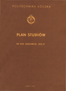 Plan studi&oacute;w na rok akademicki 1976/77