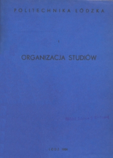 Plan studiów na rok akademicki 1984/85