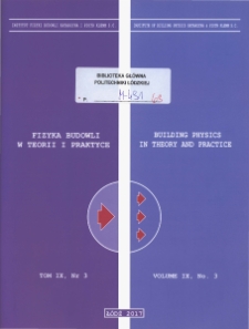 Fizyka Budowli w Teorii i Praktyce T. IX, nr 3 (2017)
