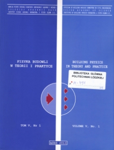 Fizyka Budowli w Teorii i Praktyce T. V, nr 1 (2010)