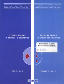 Fizyka Budowli w Teorii i Praktyce T. V, nr 2 (2010)