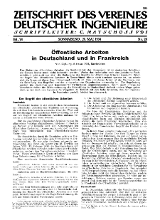 Zeitschrift des Vereines Deutscher Ingenieure R. 78, nr 20 (1934)