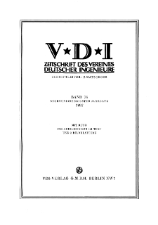 Zeitschrift des Vereines Deutscher Ingenieure - Sachverzeichnis R. 76 (1932)