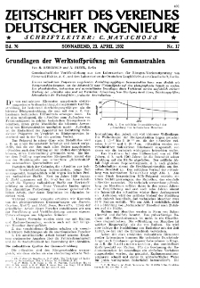 Zeitschrift des Vereines Deutscher Ingenieure R. 76, nr 17 (1932)