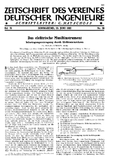 Zeitschrift des Vereines Deutscher Ingenieure R. 76, nr 26 (1932)