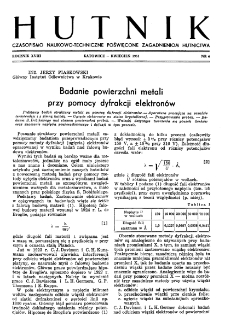 Hutnik : miesięcznik Związku Polskich Hut Żelaznych R. XVIII nr 4 (1951)