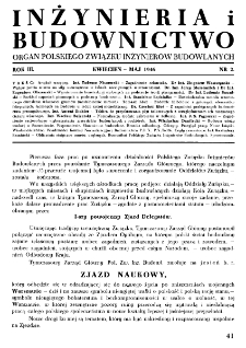 Inżynieria i Budownictwo : organ Związku Polskich Inżynierów Budowlanych R. III nr. 2 (1946)
