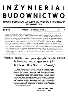 Inżynieria i Budownictwo : organ Związku Polskich Inżynierów Budowlanych R. VII nr. 3-4 (1950)