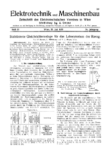 Elektrotechnik und Maschinenbau Jg. 54 H. 30 (1936)