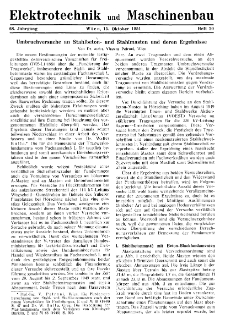 Elektrotechnik und Maschinenbau Jg. 68 H. 20 (1951)