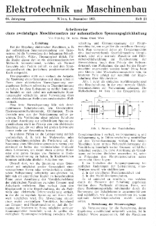 Elektrotechnik und Maschinenbau Jg. 68 H. 23 (1951)