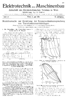 Elektrotechnik und Maschinenbau Jg. 52 H. 27 (1934)