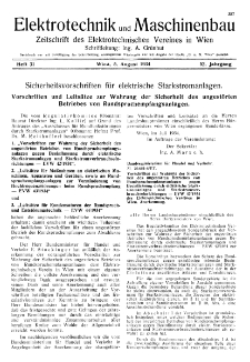 Elektrotechnik und Maschinenbau Jg. 52 H. 31 (1934)