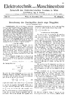 Elektrotechnik und Maschinenbau Jg. 52 H. 50 (1934)