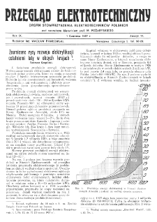 Przegląd Elektrotechniczny : organ Stowarzyszenia Elektrotechników Polskich R. IX z. 11 (1927)