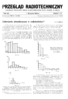 Przegląd Radiotechniczny: ogłaszany staraniem Sekcji Radiotechnicznej Stow. Elektr. Polskich R. XVI z. 1-2 (1938)