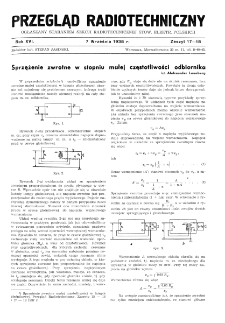 Przegląd Radiotechniczny: ogłaszany staraniem Sekcji Radiotechnicznej Stow. Elektr. Polskich R. XVI z. 17-18 (1938)