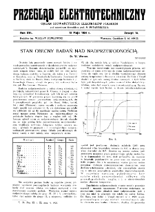 Przegląd Elektrotechniczny : organ Stowarzyszenia Elektrotechników Polskich R. XVI z. 10 (1934)