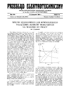 Przegląd Elektrotechniczny : organ Stowarzyszenia Elektrotechników Polskich R. XVI z. 22 (1934)