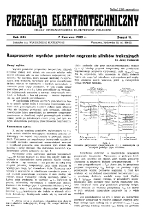 Przegląd Elektrotechniczny : organ Stowarzyszenia Elektrotechników Polskich R. XXI z. 11 (1939)