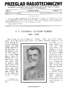 Przegląd Radjotechniczny: ogłaszany staraniem Sekcji Radjotechnicznej Stow. Elektr. Polskich R. X z. 7-8 (1932)