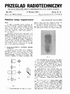 Przegląd Radiotechniczny: ogłaszany staraniem Sekcji Radiotechnicznej Stow. Elektr. Polskich R. XVII z. 15-16 (1939)