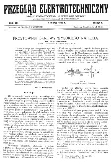 Przegląd Elektrotechniczny : organ Stowarzyszenia Elektrotechników Polskich R. XII z. 5 (1930)
