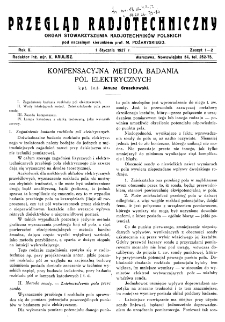 Przegląd Radjotechniczny: ogłaszany staraniem Sekcji Radiotechnicznej Stow. Elektr. Polskich R. V z. 1-2 (1927)