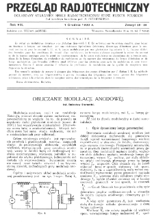 Przegląd Radjotechniczny: ogłaszany staraniem Sekcji Radiotechnicznej Stow. Elektr. Polskich R. VIII z. 23-24 (1930)