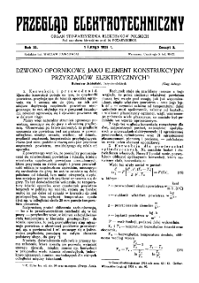 Przegląd Elektrotechniczny : organ Stowarzyszenia Elektrotechników Polskich R. XI z. 3 (1929)