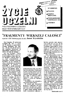 Życie Uczelni : biuletyn informacyjny Politechniki Łódzkiej nr 27 (1993) [PDF]