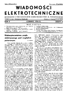 Wiadomości Elektrotechniczne : miesięcznik pod naczelną redakcją prof. M. Pożaryskiego. R. II nr 6 (1934)