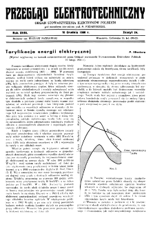 Przegląd Elektrotechniczny : organ Stowarzyszenia Elektrotechników Polskich R. XVIII z. 24 (1936)