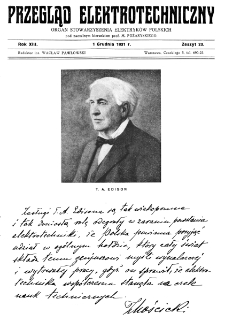 Przegląd Elektrotechniczny : organ Stowarzyszenia Elektrotechników Polskich R. XIII z. 23 (1931)