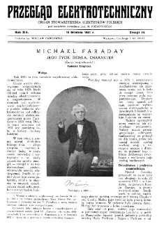 Przegląd Elektrotechniczny : organ Stowarzyszenia Elektrotechników Polskich R. XIII z. 24 (1931)