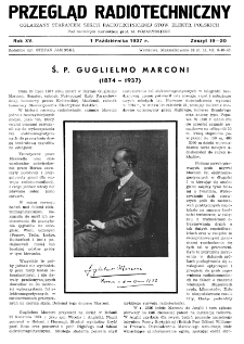 Przegląd Radjotechniczny: ogłaszany staraniem Sekcji Radiotechnicznej Stow. Elektr. Polskich R. XV z. 19-20 (1937)