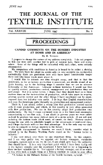 The Journal of the Textile Institute vol. 38 no. 6 1947