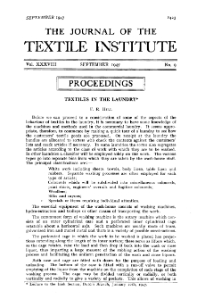 The Journal of the Textile Institute vol. 38 no. 9 1947