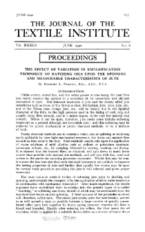 The Journal of the Textile Institute - Proceedings Vol. XXXIII no. 6 (1942)