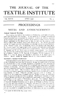 Proceeding Vol. XXVII No. 4 (1936)