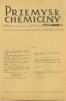 Przemysł Chemiczny : Organ Centralnego Zarządu Przemysłu Chemicznego w Polsce R. IV(27) Nr 10 (1948)
