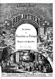 Die Farben zur Decoration von Steingut, Fayence und Majolika : eine kurze Anleitung zur Bereitung der farbigen Glasuren auf Hartsteingut, Fayence und auf ordin&auml;rem Steingut, Majolika, der Farbfl&uuml;sse, Farbkörper, Unterglasurfarben, Aufglasurfarben für feingelbe Fayencen, sog. Steingutscharffeuer-Farben, Majolikafarben etc. Bd. 191.